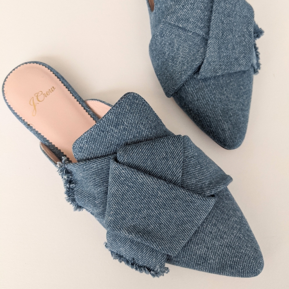 J. Crew Denim Marina Slides